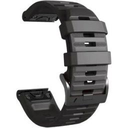 Tiera Garmin Fenix silikonarmband svart quick release 22 mm