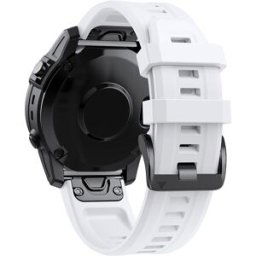 Tiera Garmin Fenix Classic silikonarmband vit quick release 22 mm