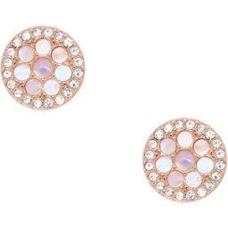 Fossil stiftörhängen Disc Mother-of-Pearl Studs JF02906791