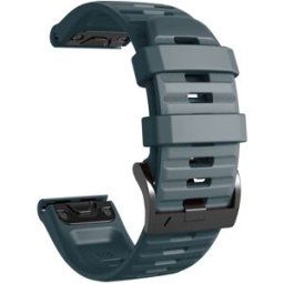 Tiera Garmin Fenix silikonarmband grå quick release 22 mm