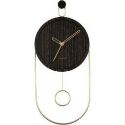 Karlsson Swing Pendulum Wood Veneer Black väggklocka KA5892BK