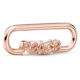Pandora Me berlock Styling Peace Word Link 14k Rose Gold-Plated 789698C00