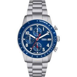 Fossil Sport Tourer Silver Blue chronograph FS6047