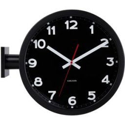 Karlsson väggklocka New Classic Double Sided black 38 cm KA5966BK