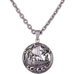 Northern Viking Jewelry Viking Longship silver berlock NVJ-H-RS074