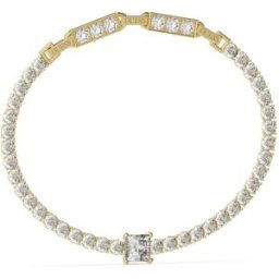 GUESS Love guldfärgat tennisarmband JUBB04219JWYGT/U