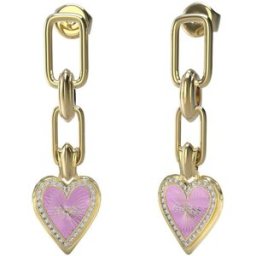 GUESS Love me tender guldfärgad hjärtörhängen JUBE03236JWYGPPT/U