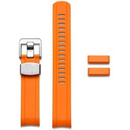 Crafter Blue CB13 Orange gummiarmband till Seiko Mini Turtle