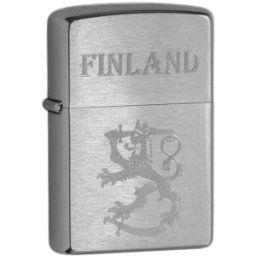Zippo 200SLF Finlands Leijon Finland borstad krom