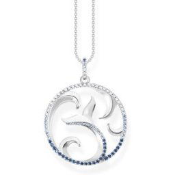 Thomas Sabo tail fin and wave with blue stones halsband KE2145-644-1-L50V