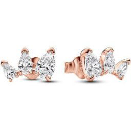 Pandora Timeless Sparkling Pear 14k Rose gold-plated örhängen 282836C01