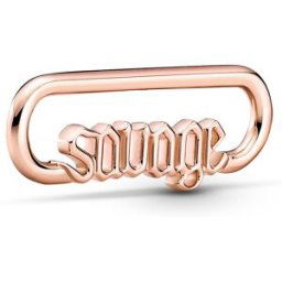 Pandora Me berlock Styling Savage Word Link 14k Rose Gold-Plated 789659C00