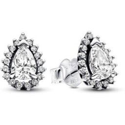Pandora Timeless Sparkling Pear Halo Sterling silver örhängen 292834C01