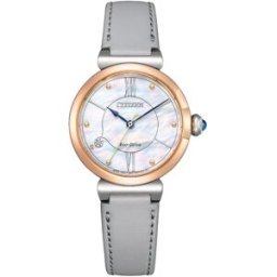 Citizen Eco-Drive Ladies May bells rose gold ECOPET leather EM1074-15D