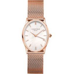 Rosefield The Oval White MOP Mesh Rose Gold OWRMR-OV12