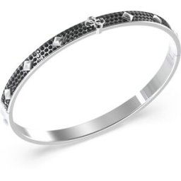 GUESS 4g xever stålfärgad svart pave bangle JUMB03231JWSTL