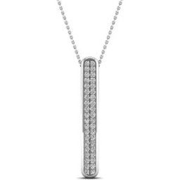 Lykka Dubbelradigt journey diamant hänge 3,2 x 21,8 mm i vitguld