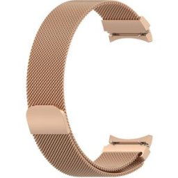 Tiera Samsung Galaxy Watch4 och Watch5 Milanese stål armband roseguld
