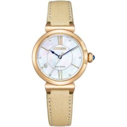 Citizen Eco-Drive Ladies May bells gold Apple leather EM1073-18D