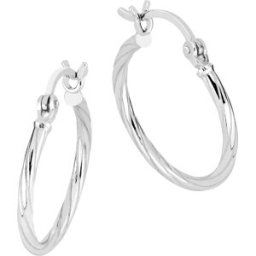 Lykka Casuals tunna hoops i silver 2 x 20 mm