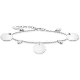 Thomas Sabo wih three discs and white stones silver armband A1962-051-21-L19V