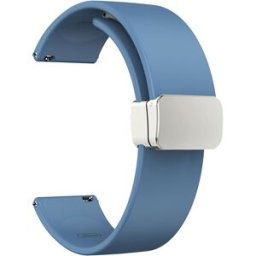 Tiera silikonarmband med magnetlås ljusblå 20 mm