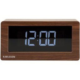 Karlsson Boxed LED Dark Wood Veneer bordsklocka KA5899DW