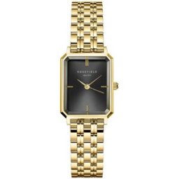 Rosefield The Octagon XS Black Sunray Steel Gold OBGSG-O61