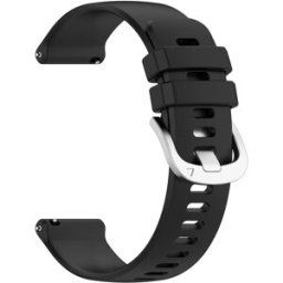 Tiera svart silikonarmband 18 mm