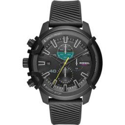 Diesel Griffed Black silicone Chronograph DZ4520
