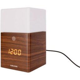 Karlsson KA5798DW Frosted Light LED Mörkt Trä väckarklocka