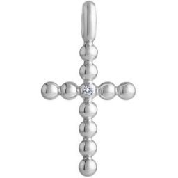 Lempikoru Pearl vitguld kors med diamant 89 088 40 000