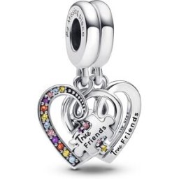 Pandora Moments Puzzle Piece Hearts Splittable Friendship Sterling silver berlock 792239C01