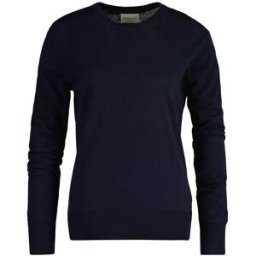 GANT Fine Knit Crew Neck Dam, EVENING BLUE, XS