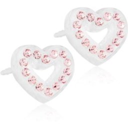 Blomdahl Brilliance Heart Hollow Light Rose örhängen 10mm 15-01121-24