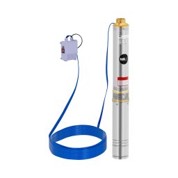 Djupvattenpump - 95 mm / 3,75'' - 6000 l/h - 550 W - 50 m kabel / 57 m uppfordringshöjd - Rostfritt stål