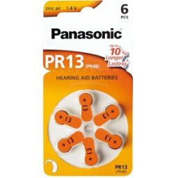Panasonic Batteri för hörapparat, Orange, typ PR13/PR48, 10 x 6-pack