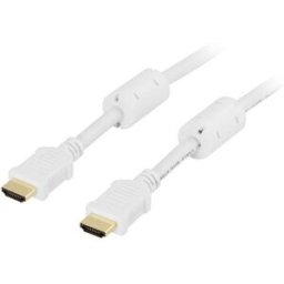 Deltaco HDMI-kabel, A-A-kontakt, 3 m, vit