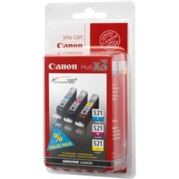 Canon CLI-521 3-pack 1st Cyan/1st Magenta/1st Gul patron