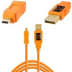 Tether Tools TetherPro USB 2.0 A till mini-B, orange (OBS! 8-pinnars mini-B-kontakt)