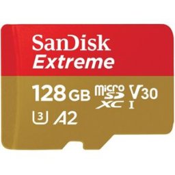 SanDisk microSDXC Extreme 128GB UHS-1, U3, V30, Class 10, A2, 190MB/s