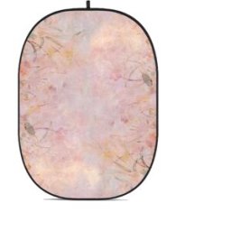 Godox CBA-PF0002, hopfällbar bakgrund, 2 x 1,5m, Floral Painting - Rosa