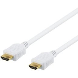 Deltaco HDMI-kabel, A-A-kontakt, Ethernet, 4K, 7 m, vit
