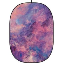 Godox CBA-PA0010, hopfällbar bakgrund, 2 x 1,5m, Abstract Painting - Lila & blå