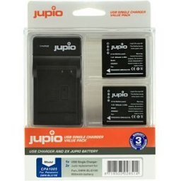 Jupio 2 st batterier motsv. Panasonic DMW-BLG10, inkl. USB-laddare