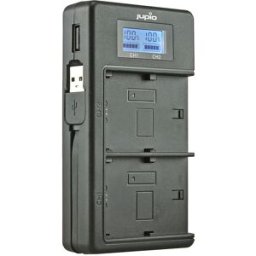 Jupio USB-dubbelladdare, för Canon LP-E12, med Powerbank-funktion