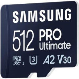 Samsung MicroSD 512GB PRO Ultimate, U3 V30 A2 200mb/s