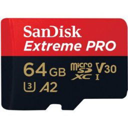SanDisk microSDXC Extreme Pro 64GB UHS-I U3 V30, Class 10, A2, 200MB/S