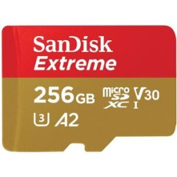 SanDisk microSDXC Extreme 256GB UHS-1, U3, V30, Class 10, A2, 190MB/s