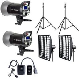 Godox SK200II Kit med 2st blixtar, 2st Softboxar 60x60, 2st Belysningsstativ och Flash Trigger